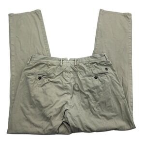 INCOTEX Pants Mens 33 X 32 Beige Chino Straight Flat Front Slacks Pockets